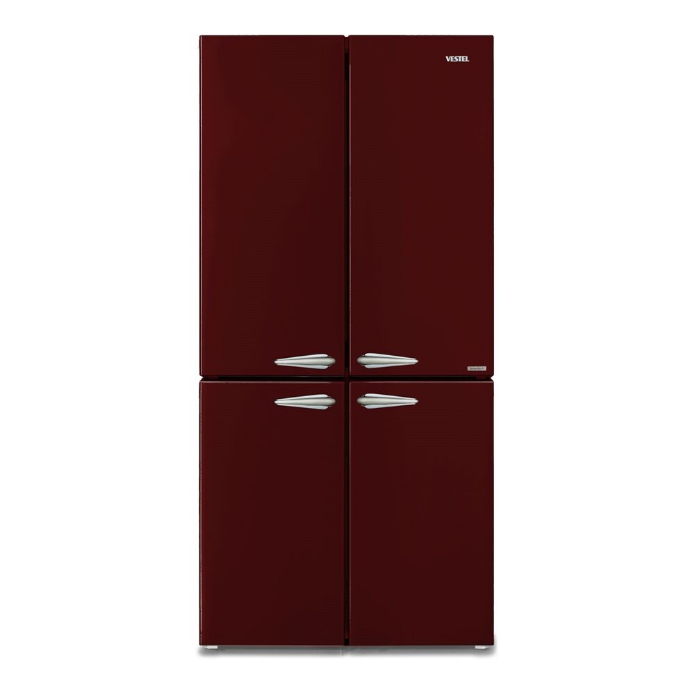 VESTEL BUZDOLABI NO FROST RETRO FD56001 BORDO